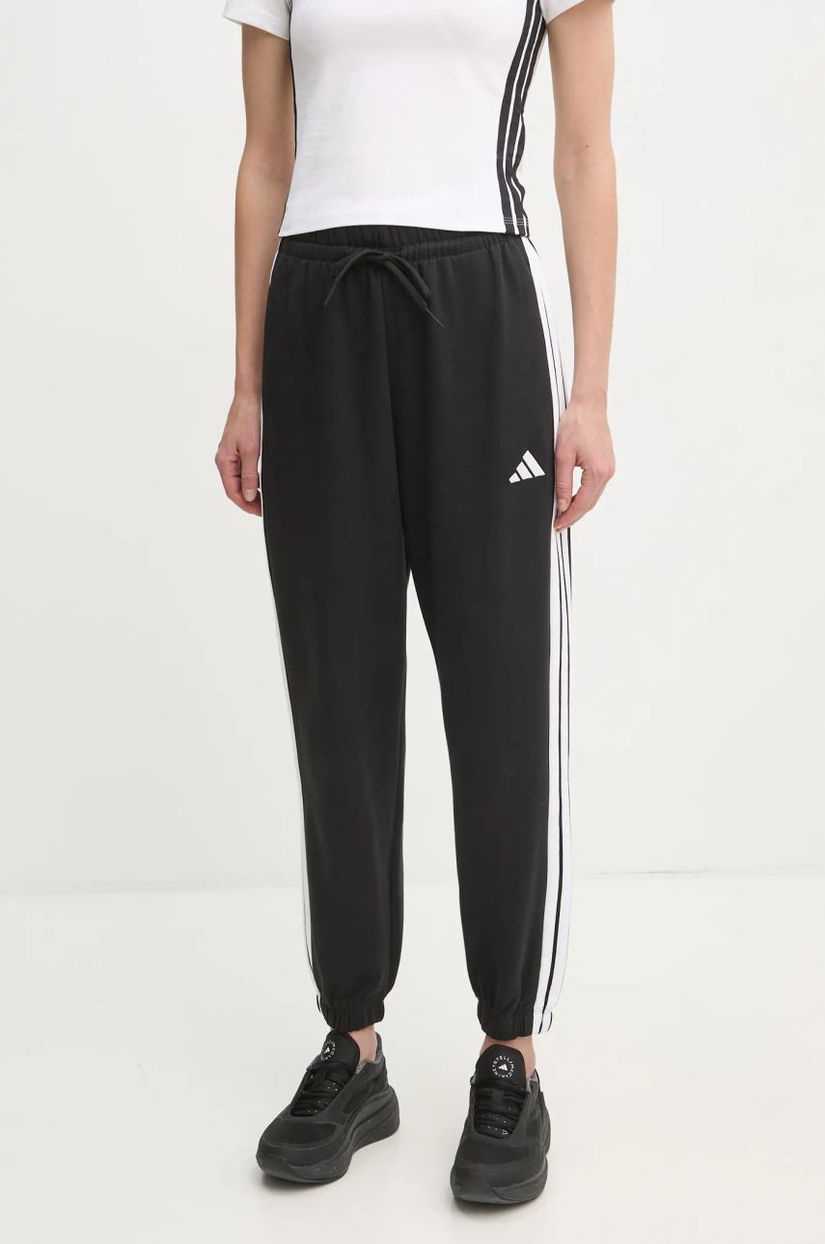 adidas pantaloni de trening Essentials culoarea negru, cu imprimeu, JE1276