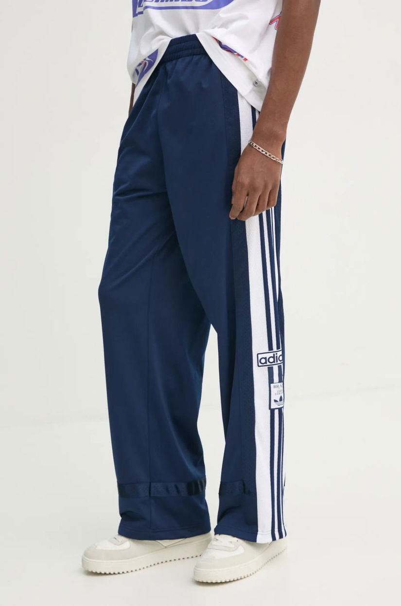 adidas Originals pantaloni de trening Adibreak culoarea albastru marin, cu imprimeu, JD4268