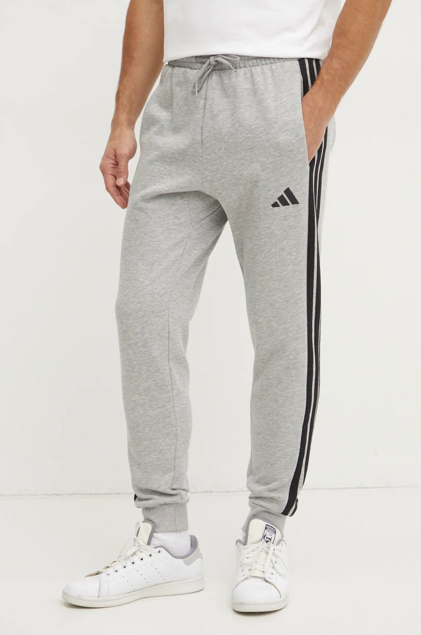 adidas pantaloni de trening Essentials culoarea gri, modelator, JE6318