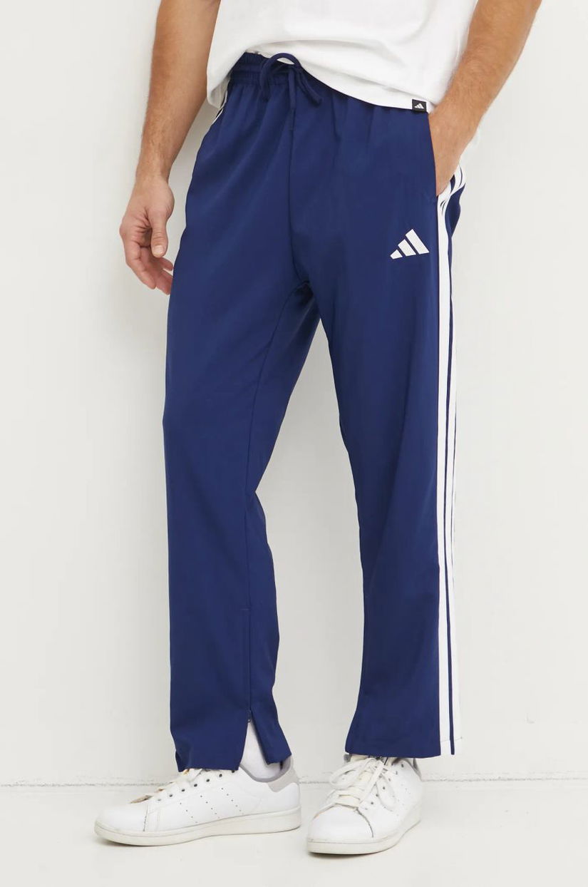 adidas pantaloni STNFRD barbati, culoarea albastru marin, modelator, JE6400