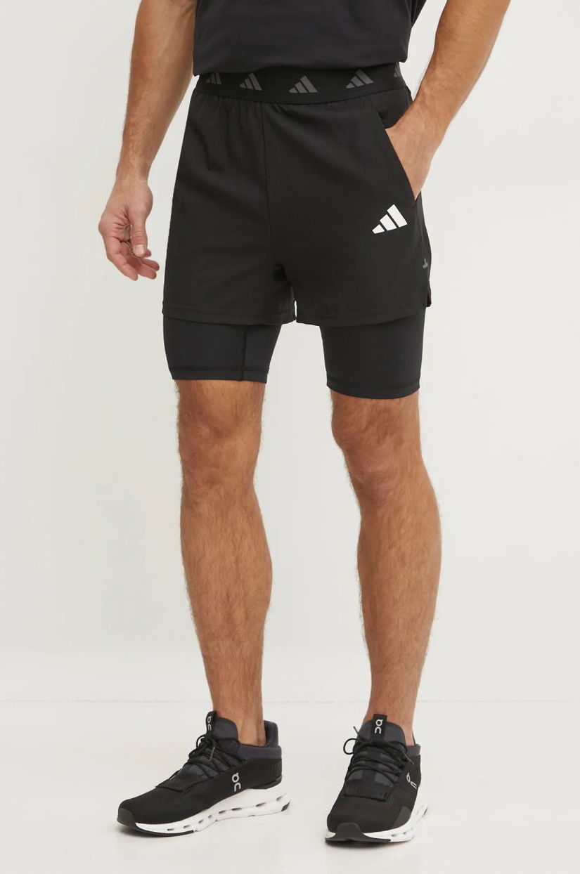 adidas Performance pantaloni scurți de antrenament Gym+ culoarea negru, JE5665