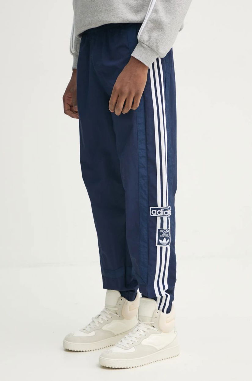 adidas Originals pantaloni de trening Adibreak culoarea albastru marin, cu imprimeu, JD4258