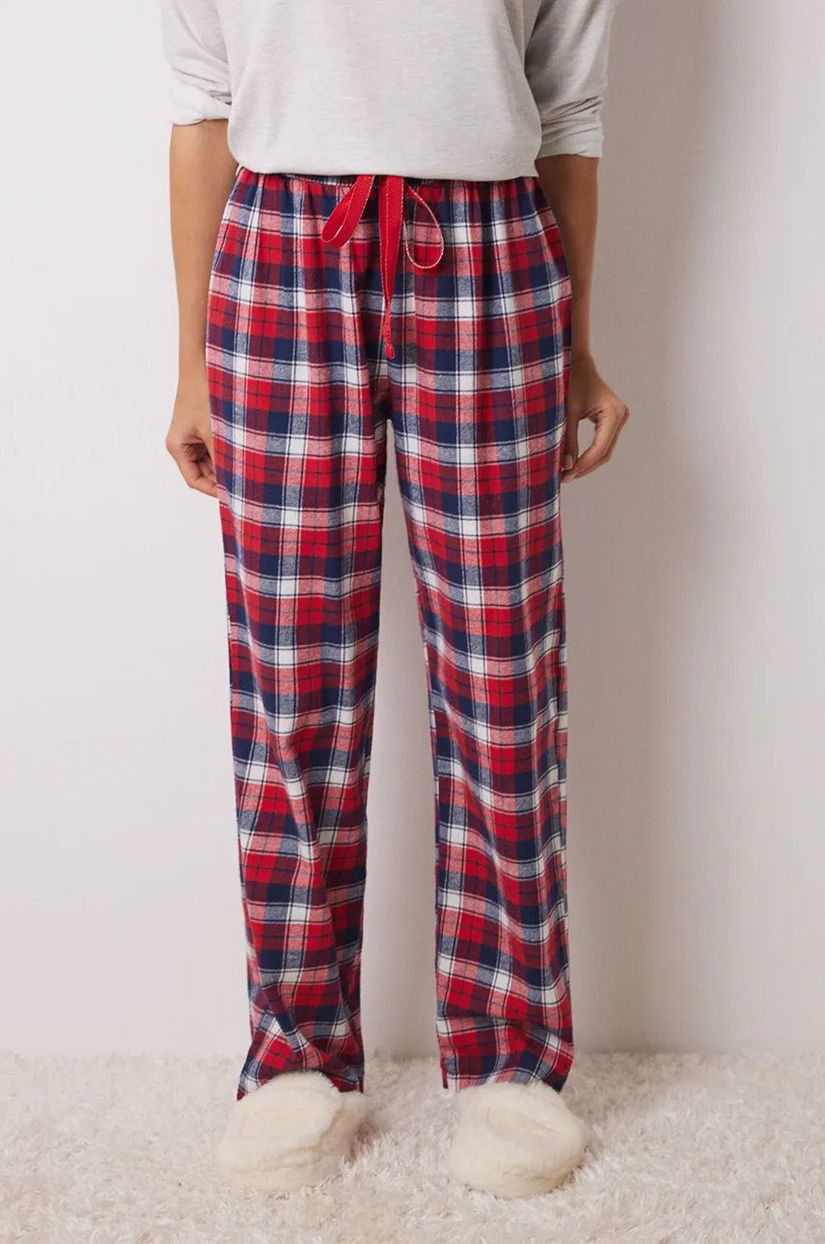 women'secret pantaloni pijama bumbac MIX AND MATCH PERFECT MATCH culoarea rosu, bumbac, 3708470