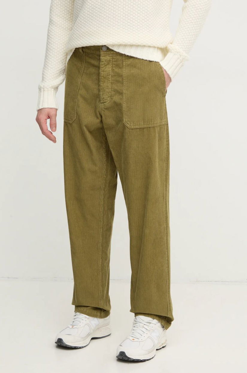 United Colors of Benetton pantaloni barbati, culoarea verde, cu fason chinos, 4FYHUF03S