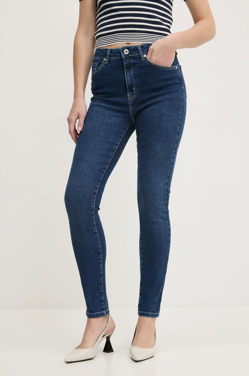 Karl Lagerfeld Jeans jeansi femei, culoarea albastru marin, A1W10009