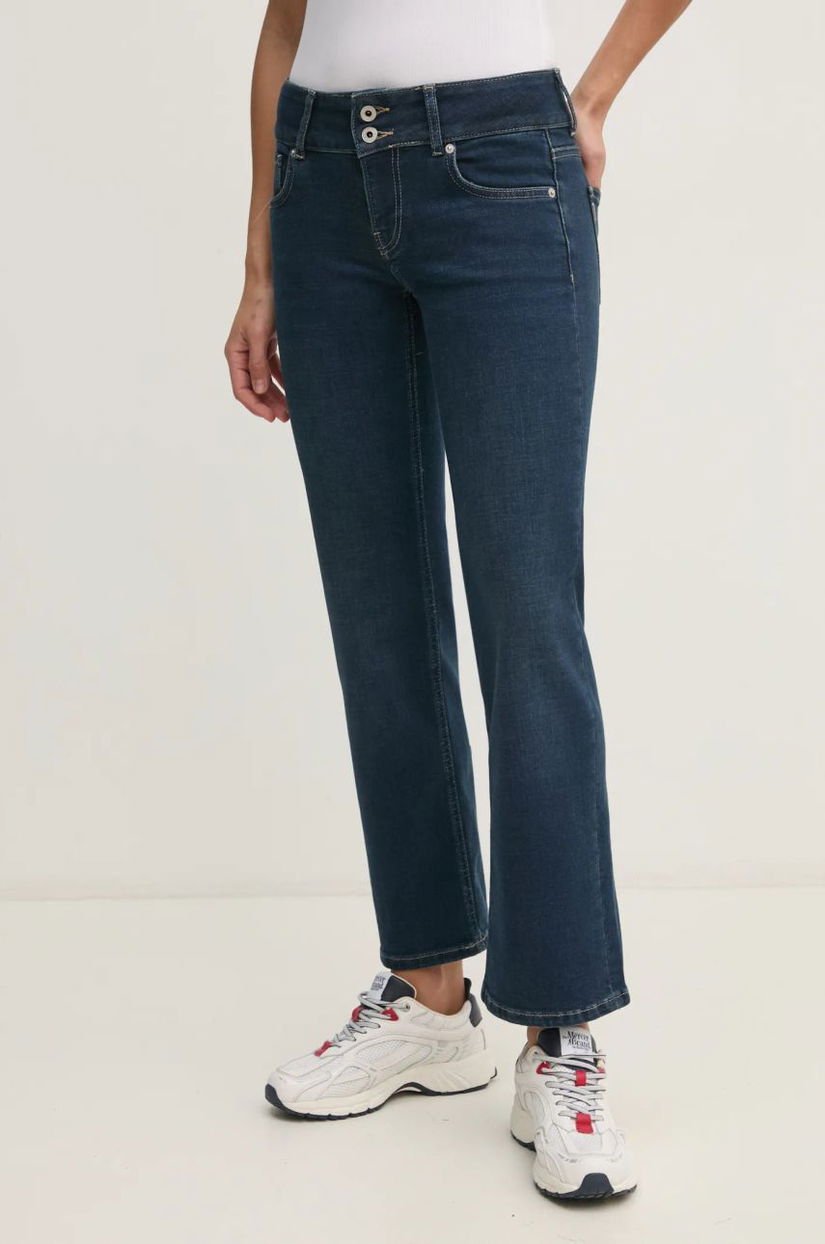 Pepe Jeans jeansi STRAIGHT JEANS LW VENUS femei high waist, PL204848ED7