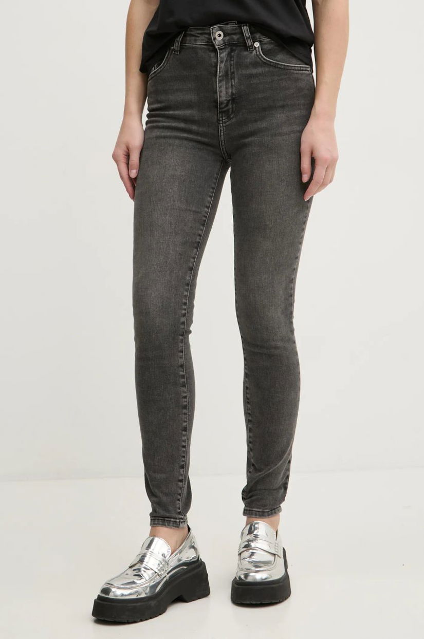 Karl Lagerfeld Jeans jeansi femei, culoarea gri, A1W10026