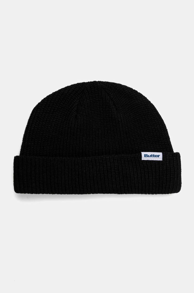 Butter Goods caciula Wharfie Beanie culoarea negru, din tesatura neteda, BG243810