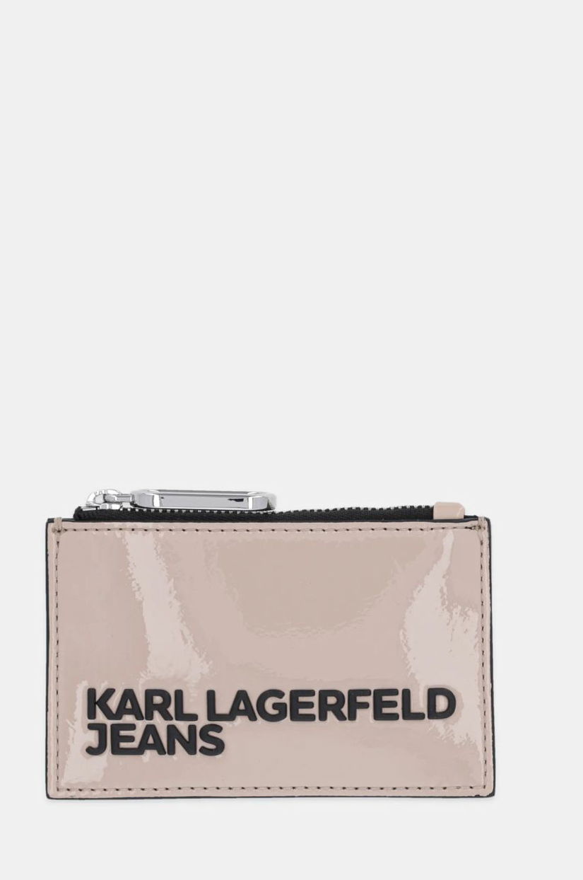 Karl Lagerfeld Jeans portofel femei, culoarea bej, A1W30251