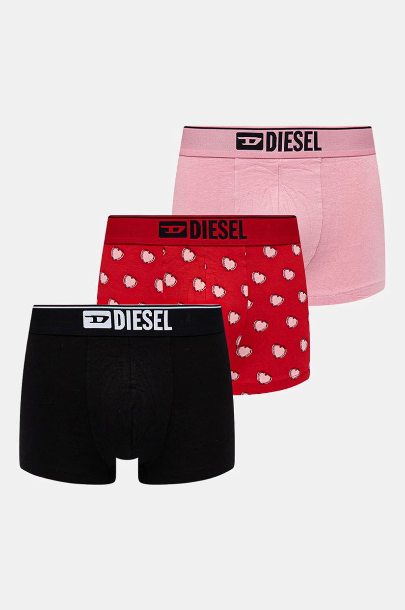 Diesel boxeri DAMIEN-GFT-3PACK BOXER-SHORTS 3-pack barbati, culoarea roz, A17805.0KNCD