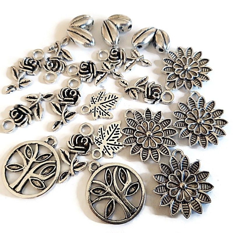Pandantiv floarea vietii, hexagon 30x25x2mm SL.0007 | Breslo