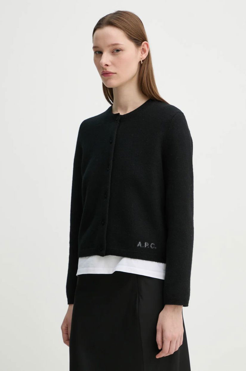 A.P.C. cardigan din lana cardigan mila culoarea negru, WVBDK.F22301