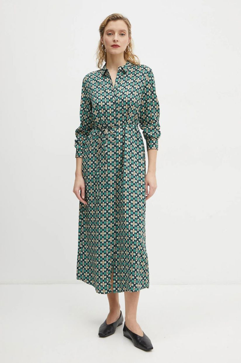 Marc O'Polo rochie culoarea verde, midi, drept, 500120821033