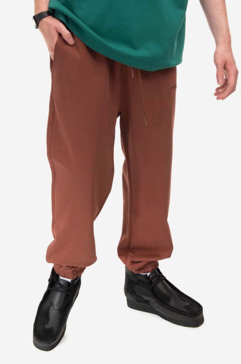 Drôle de Monsieur pantaloni de trening din bumbac culoarea maro BP100.BROWN-BROWN