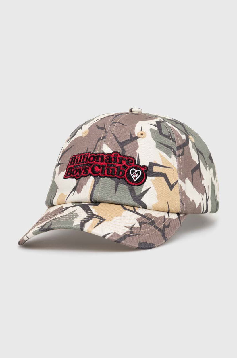 Billionaire Boys Club șapcă de baseball din bumbac Camo Cap culoarea verde, modelator, B24146