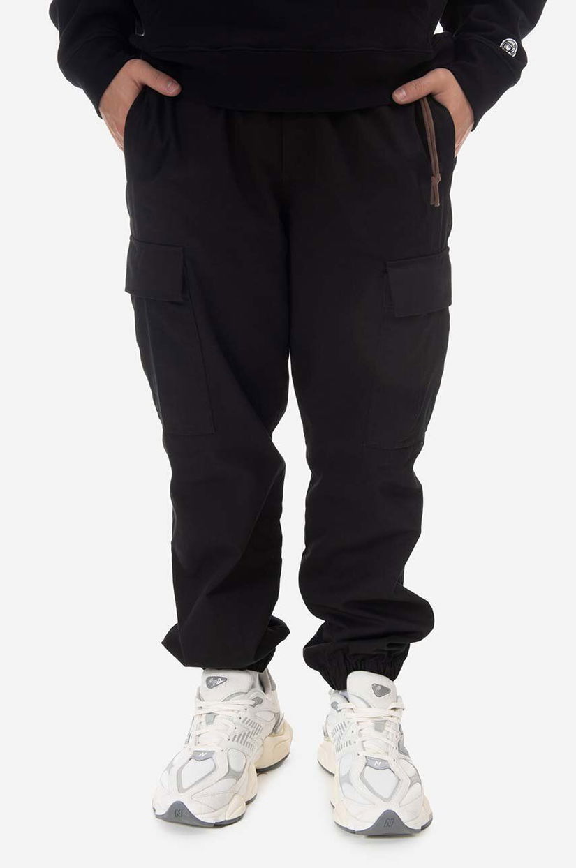 Billionaire Boys Club pantaloni de bumbac culoarea negru, cu fit cargo B23109-BLACK