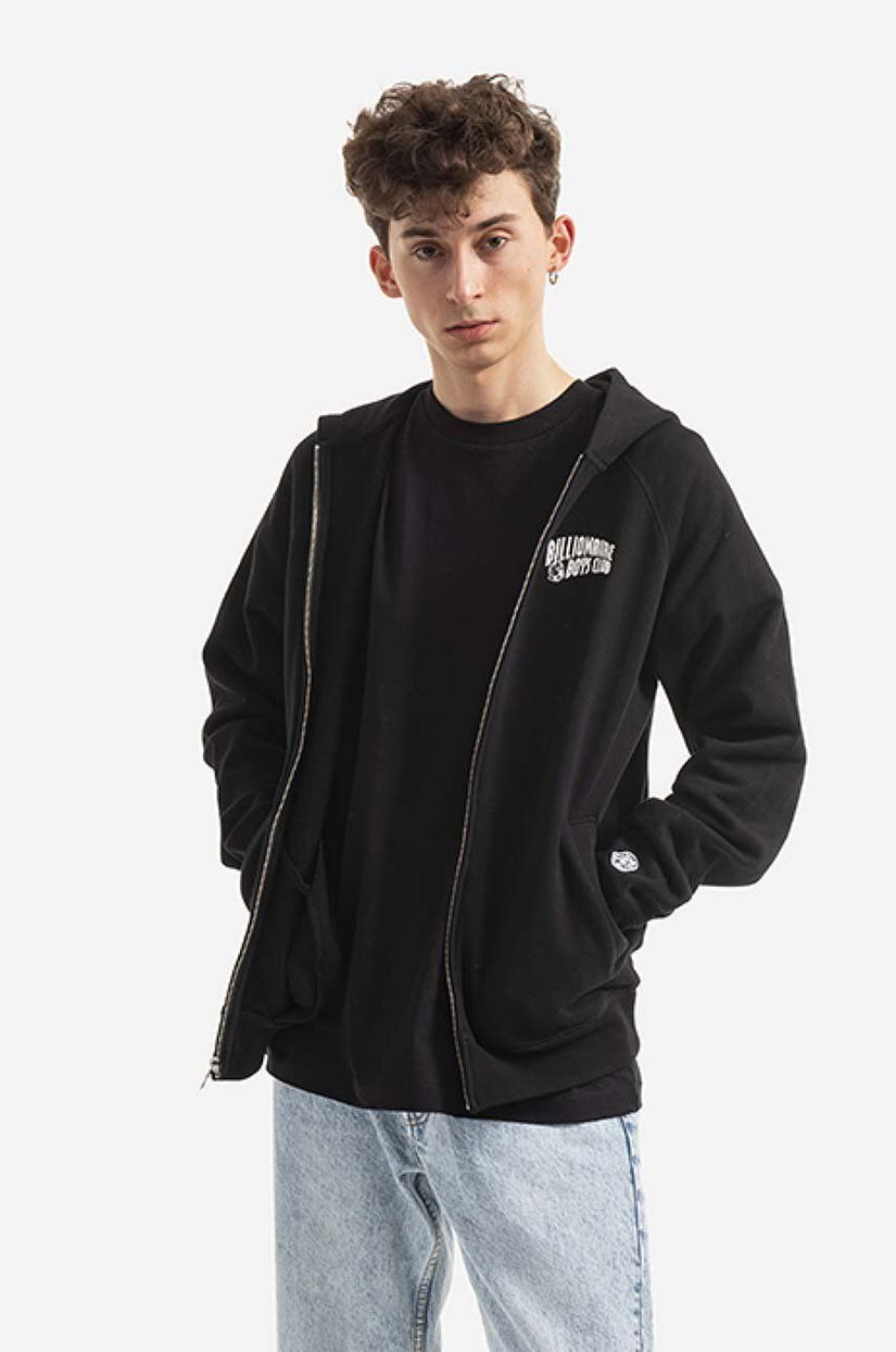 Billionaire Boys Club hanorac de bumbac bărbați, culoarea negru, cu glugă, cu imprimeu BC006-HEATHERGRE