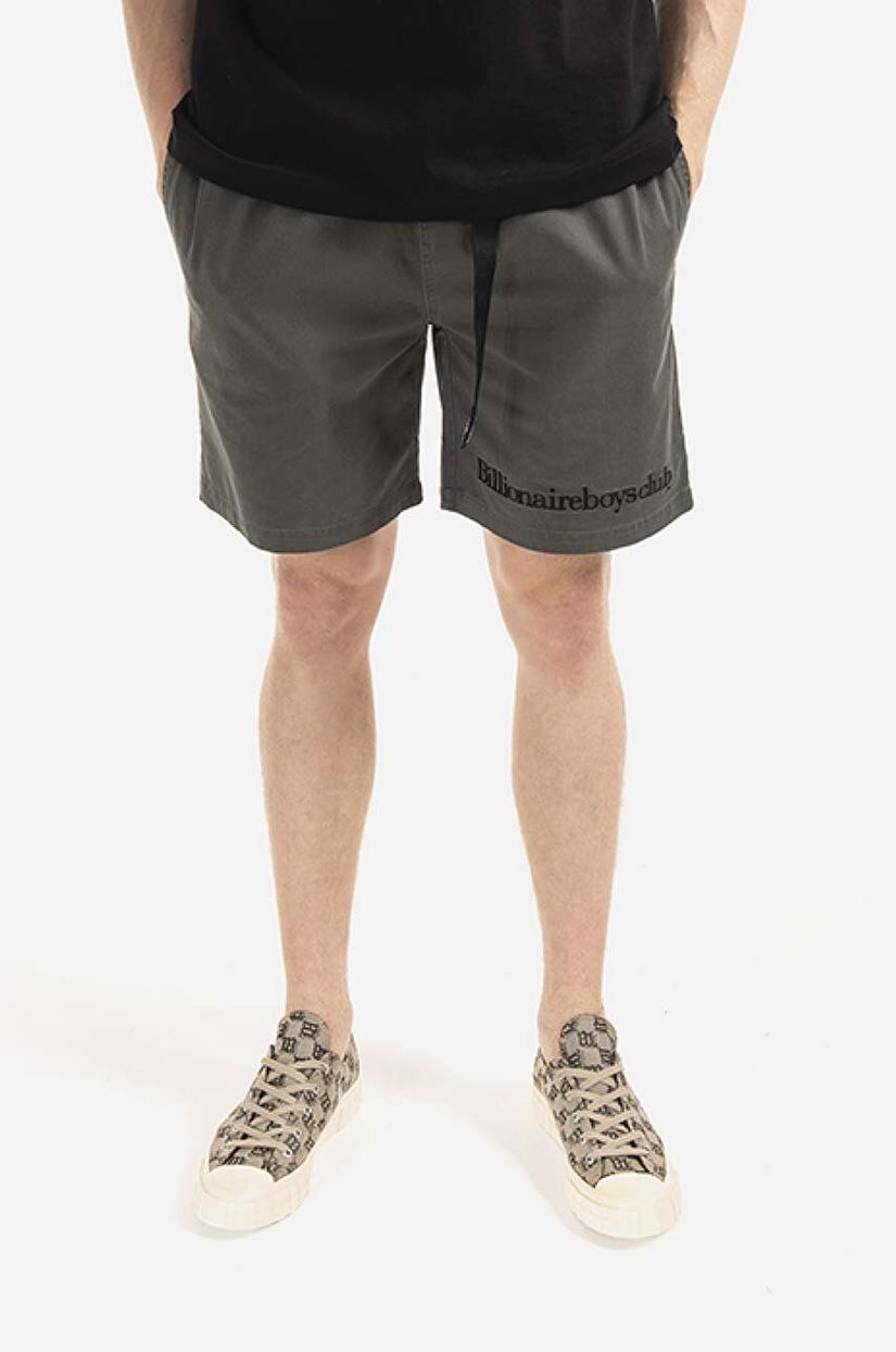 Billionaire Boys Club pantaloni scurți din bumbac Belted Shorts culoarea verde B22209-DARKGREEN