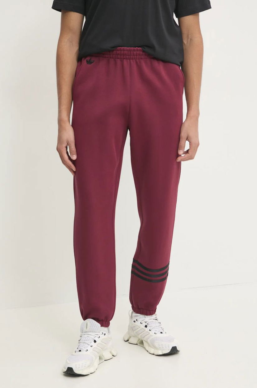 adidas Originals pantaloni de trening NC PANTS culoarea bordo, neted, JC9902