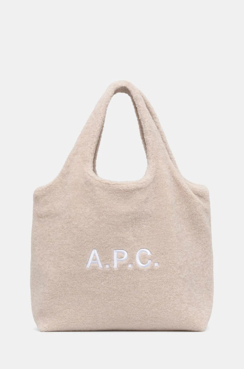 A.P.C. geanta tote ninon culoarea bej, PSAJW.M61565