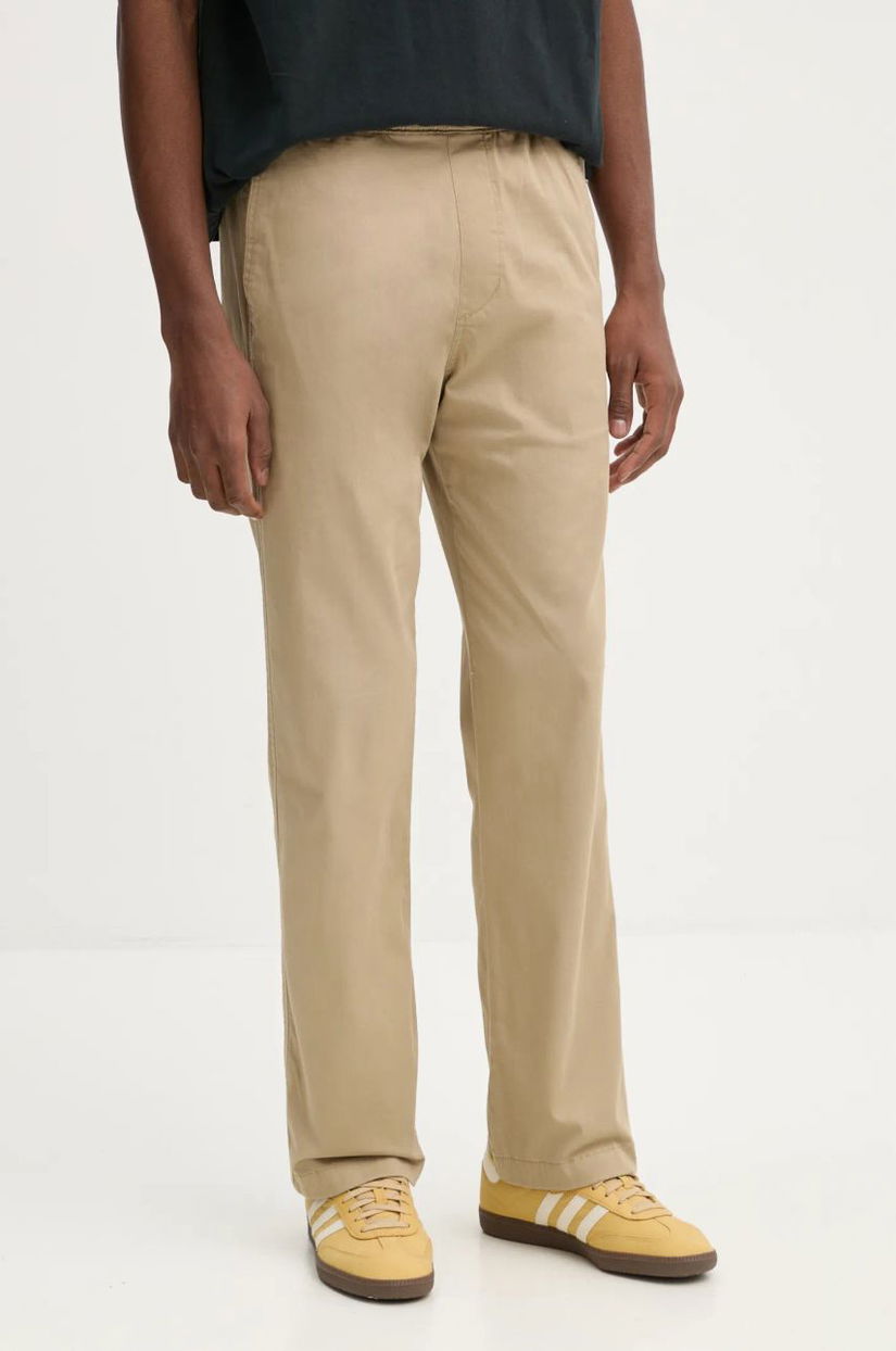 Hollister Co. pantaloni barbati, culoarea bej, drept, KI330-4139