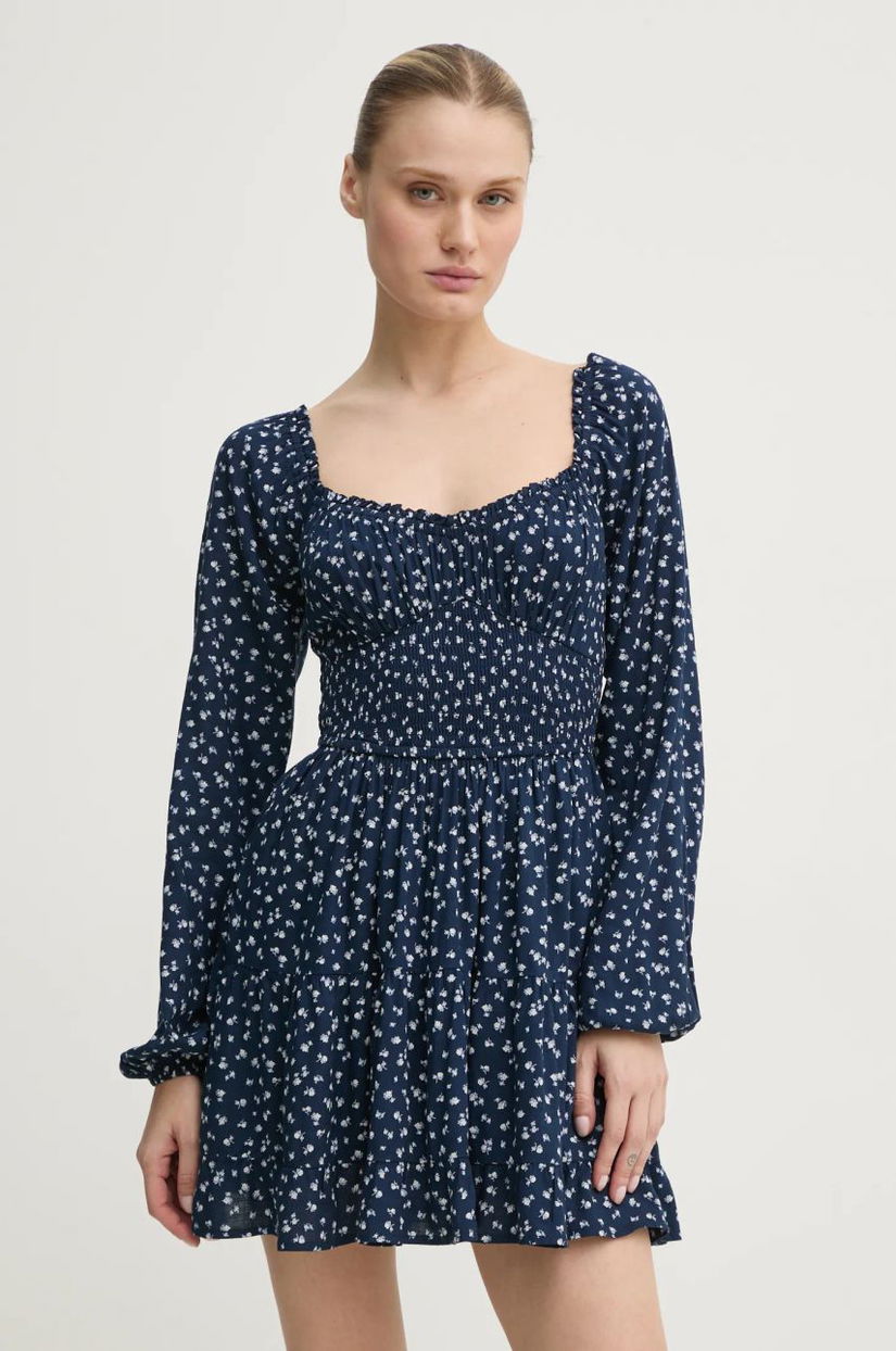 Hollister Co. rochie culoarea albastru marin, mini, evazati, KI359-4295