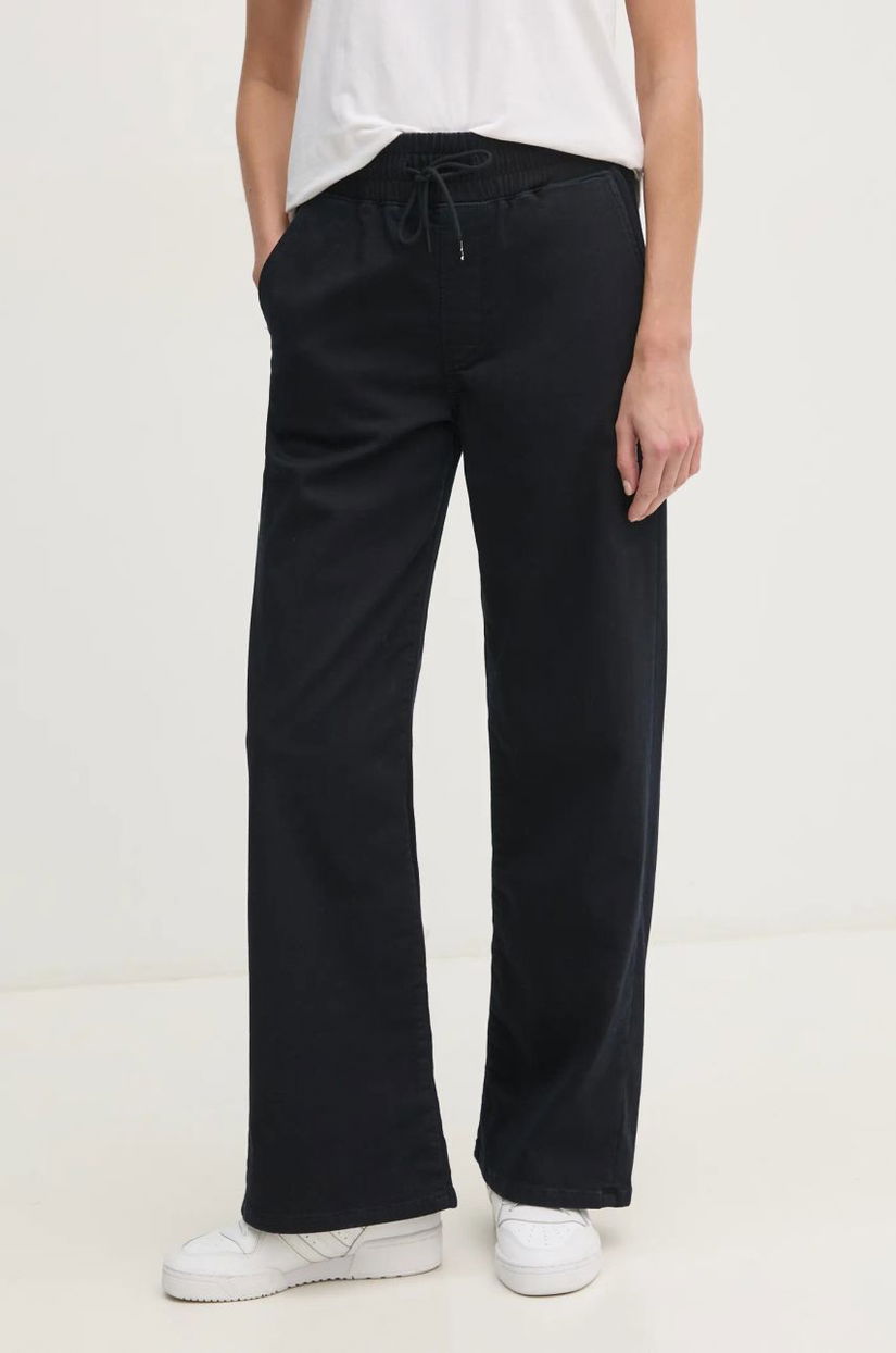 Pepe Jeans jeansi LOOSE ST PANTS HW MIDNIGHT femei high waist, PL204834