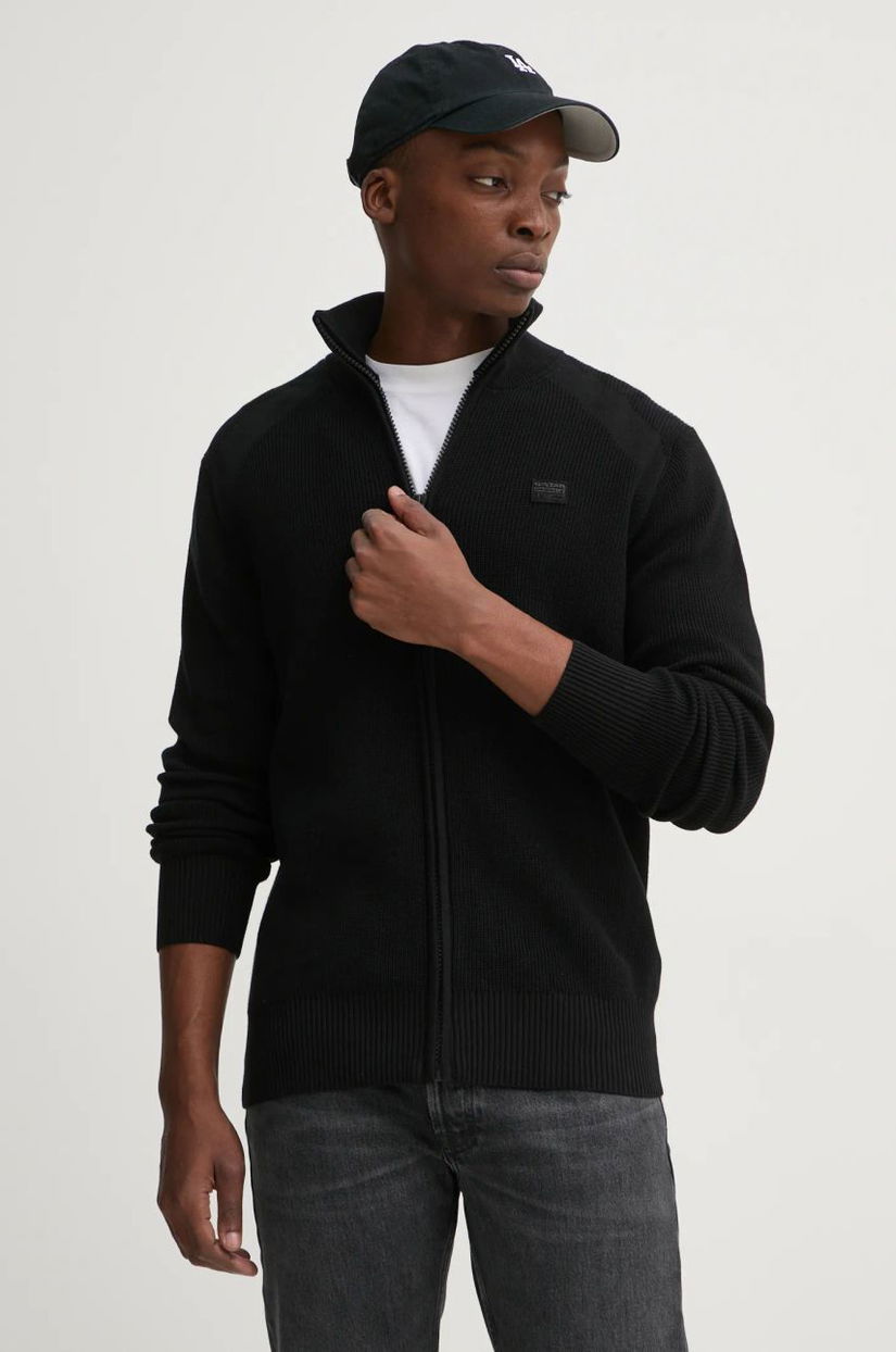 G-Star Raw cardigan din bumbac culoarea negru, D25746-C868