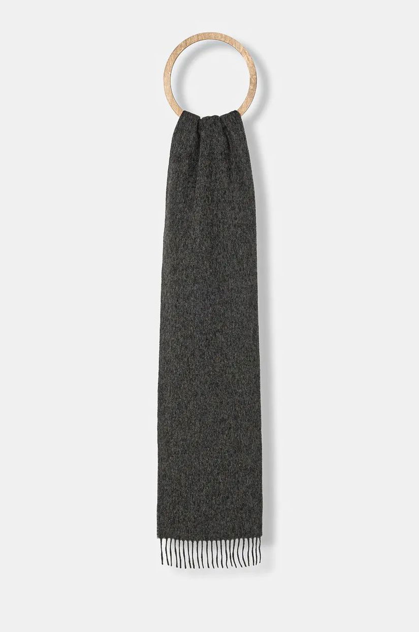 Norse Projects fular de lână Moon Lambswool Scarf culoarea gri, cu imprimeu, N83.0021.1034