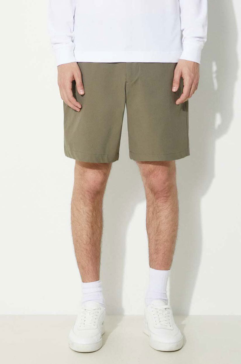 Norse Projects pantaloni scurti Ezra Relaxed Solotex barbati, culoarea verde, N35.0603.8076