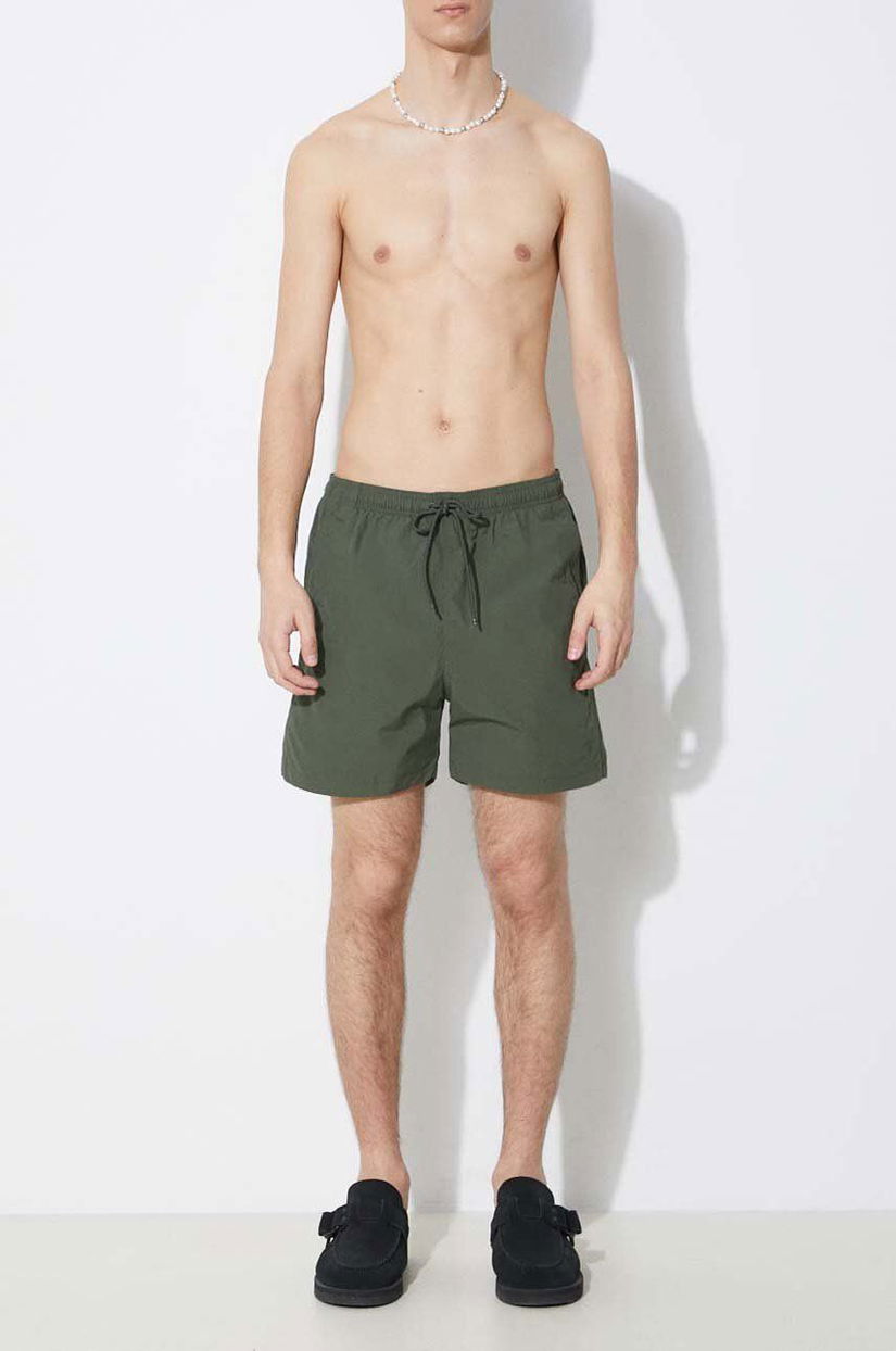 Norse Projects pantaloni scurti de baie Hauge Recycled Nylon culoarea verde, N35.0606.8022