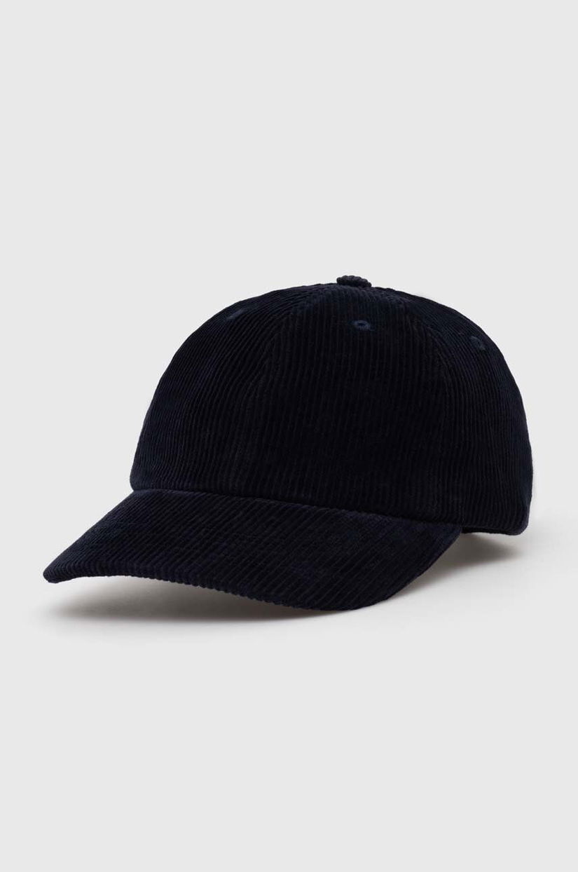 Norse Projects șapcă de baseball din bumbac Wide Wale Corduroy Sports Cap culoarea bleumarin, uni N80.0131.7004