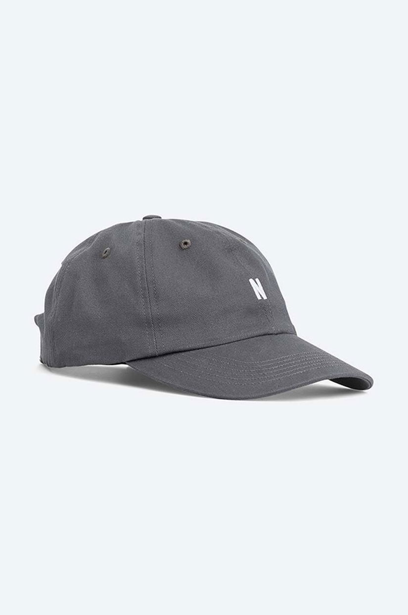 Norse Projects șapcă de baseball din bumbac culoarea gri, uni N80.0001.1072-1072