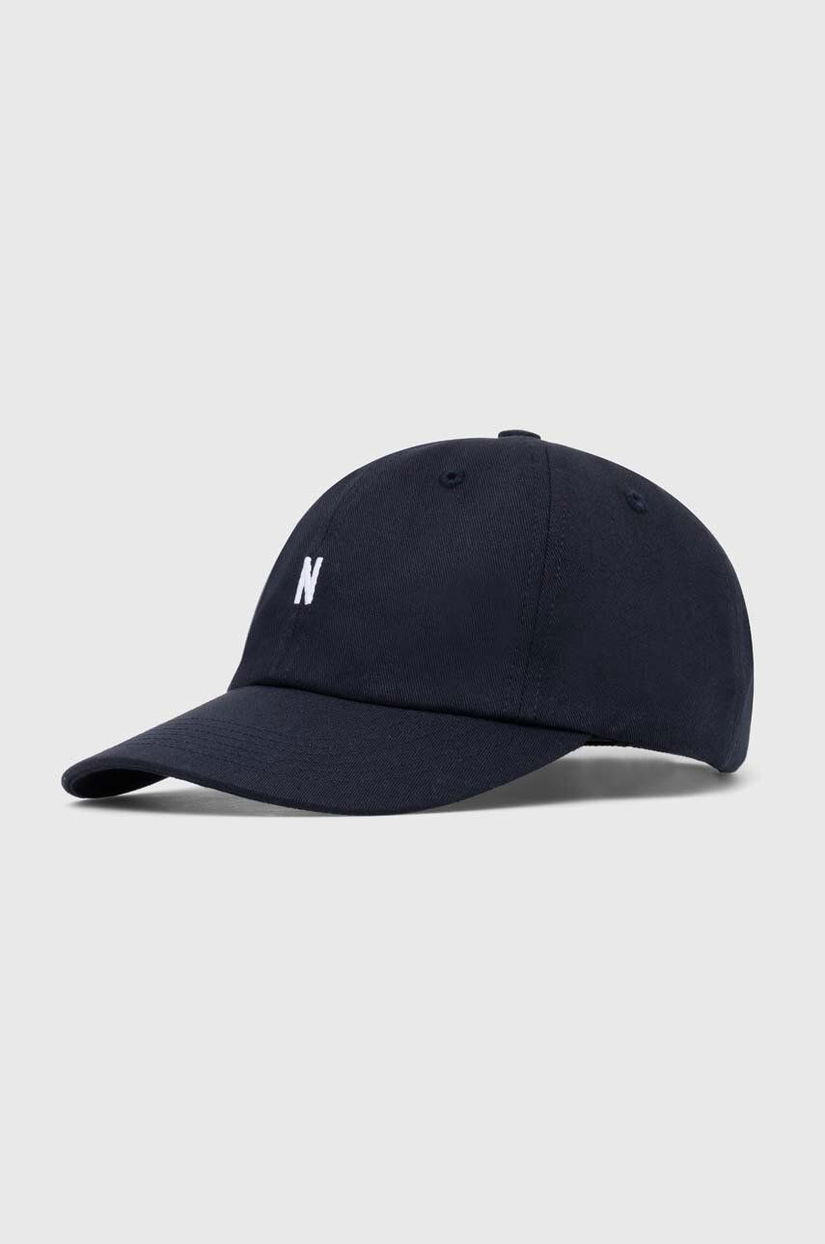 Norse Projects șapcă de baseball din bumbac culoarea bleumarin, uni N80.0001.7004-7004