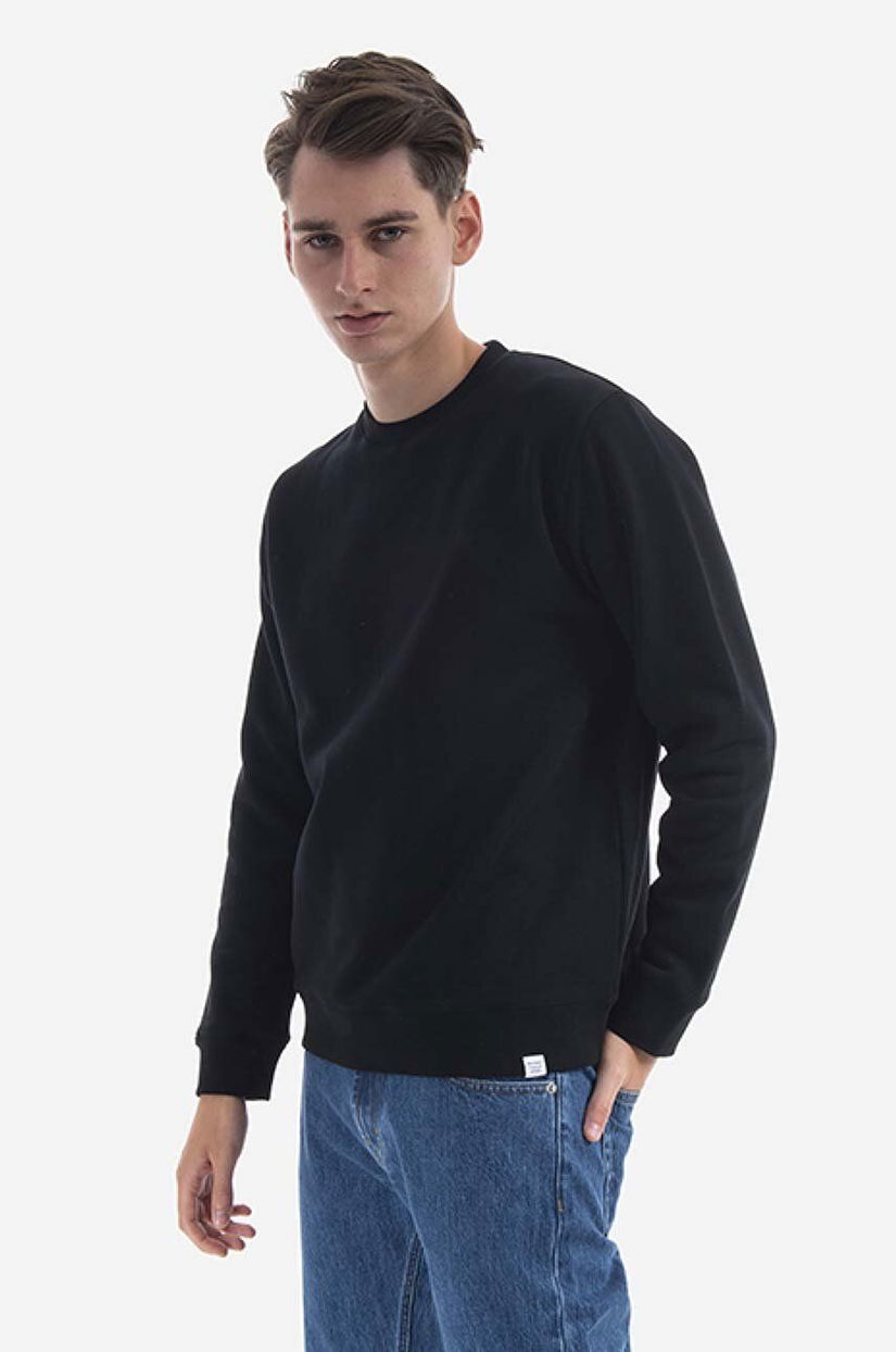 Norse Projects hanorac de bumbac Vagn Classic Crew bărbați, culoarea negru, uni N20.1275.9999-9999