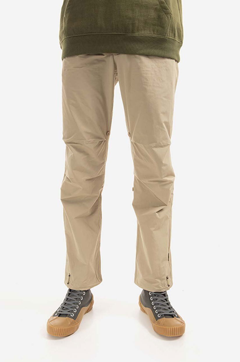 Maharishi pantaloni Original Dragon bărbați, culoarea bej, drept 8127SAND-SAND