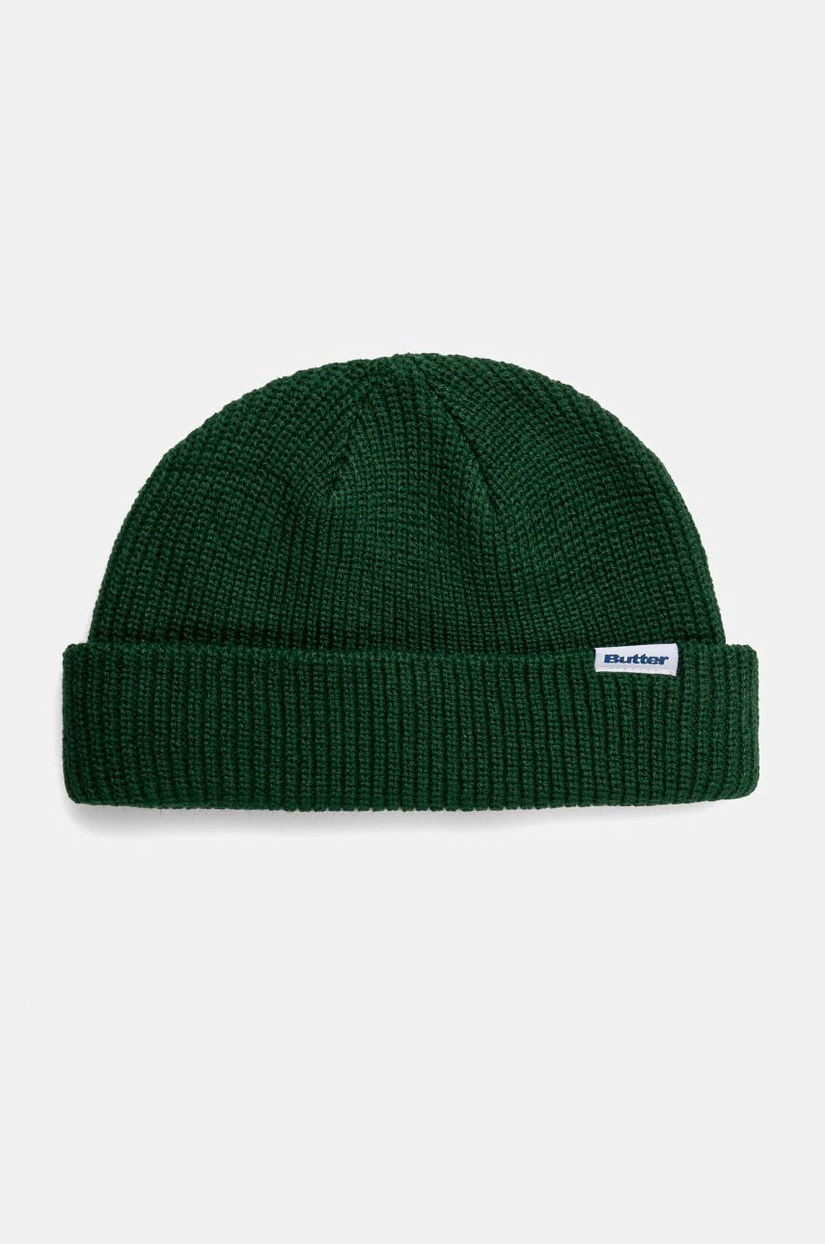 Butter Goods caciula Wharfie Beanie culoarea verde, din tesatura neteda, BG243810