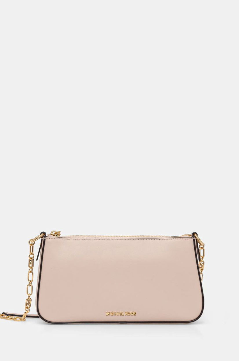 MICHAEL Michael Kors poseta de piele culoarea bej, 32H3G8EW6L