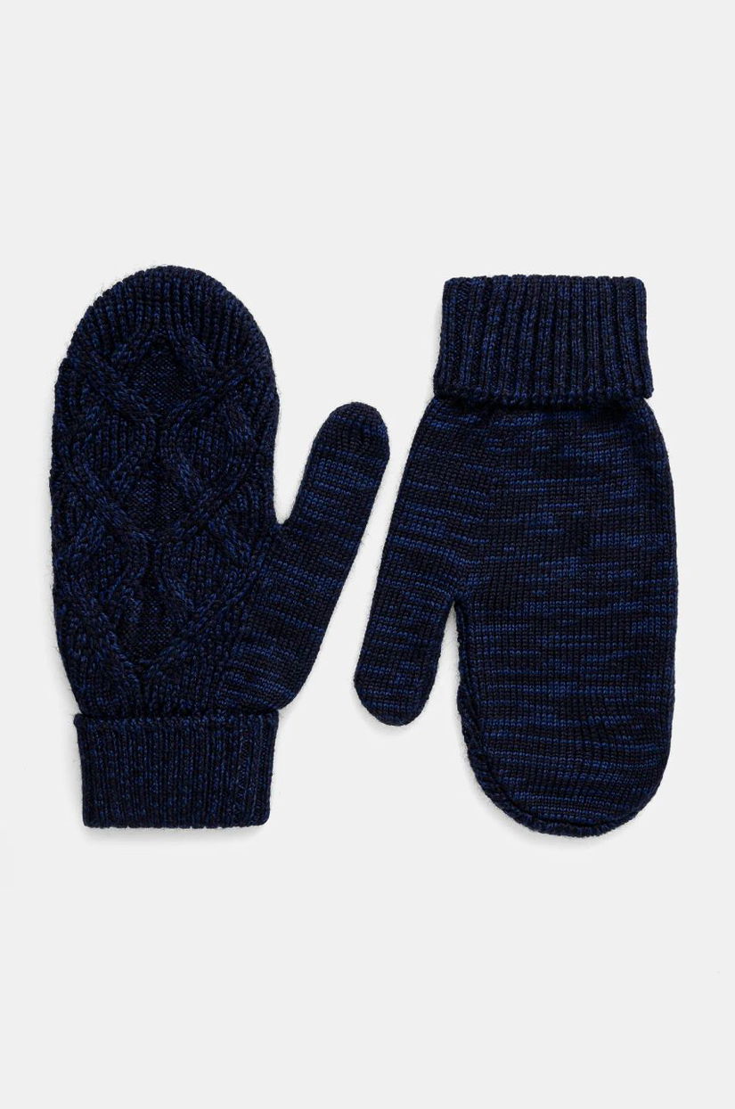 Icebreaker manusi Merino Cable Knit culoarea albastru marin, IB0A573H0781