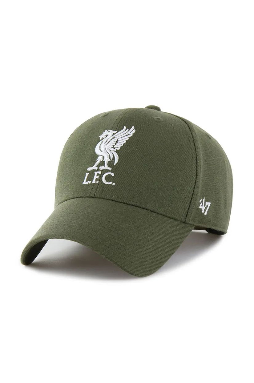 47 brand șapcă din amestec de lână Liverpool FC culoarea verde, cu imprimeu, EPL-MVPSP04WBP-SWA