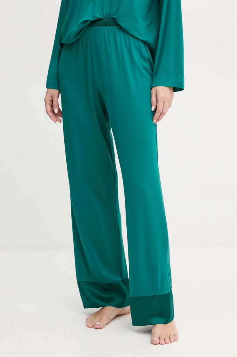 United Colors of Benetton pantaloni de pijama femei, culoarea verde, 3ZEW3F03X