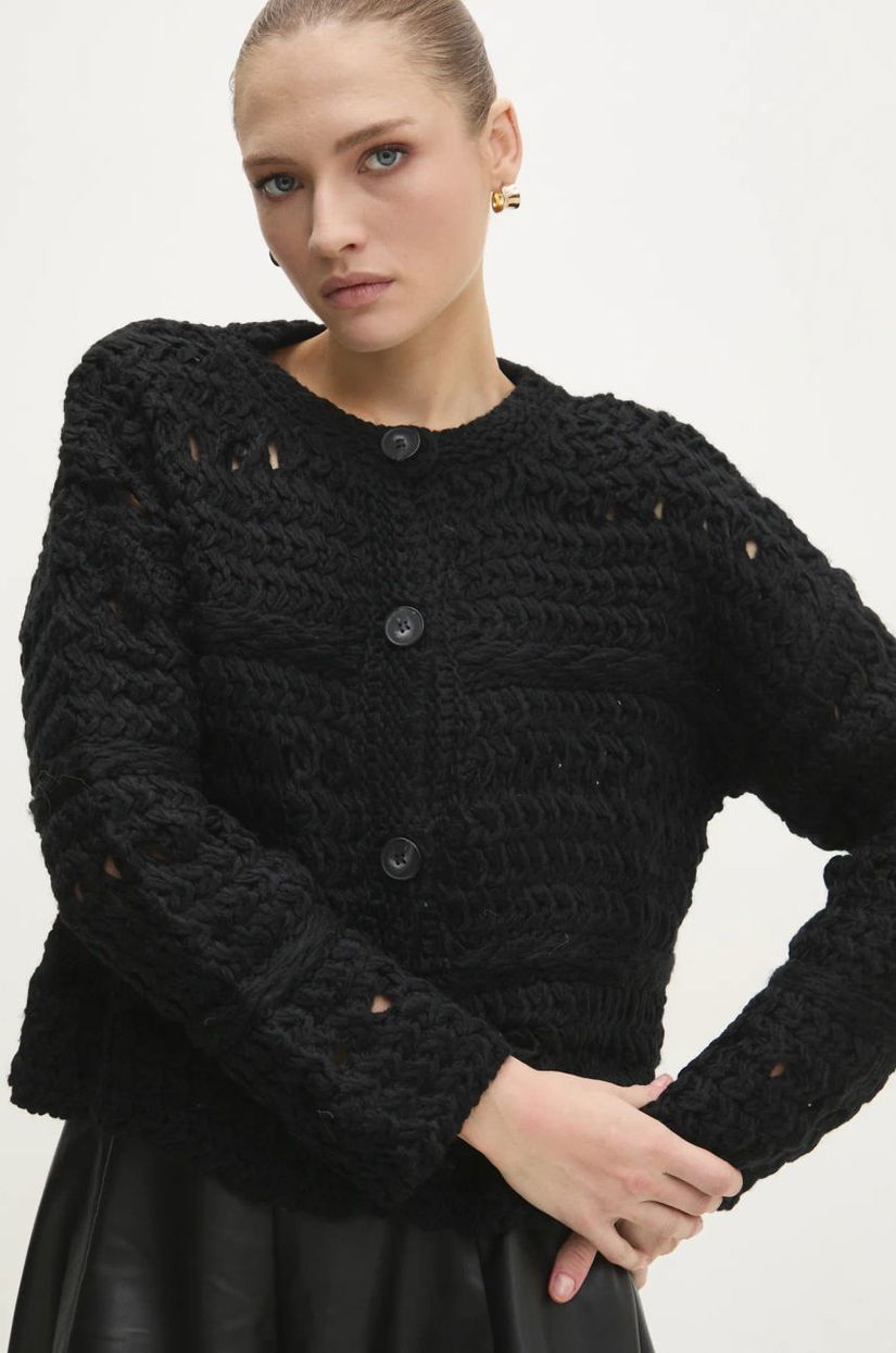 Answear Lab cardigan femei, culoarea negru