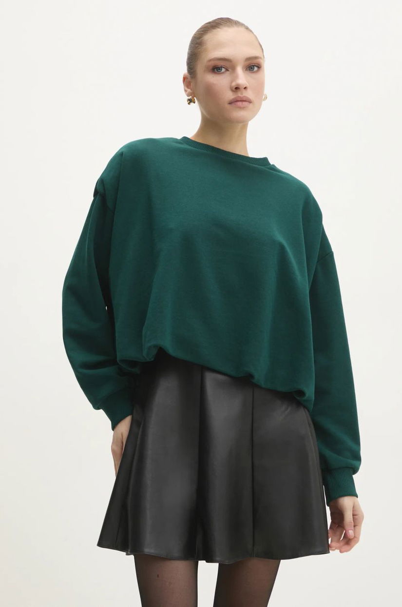 Answear Lab bluza femei, culoarea verde, neted