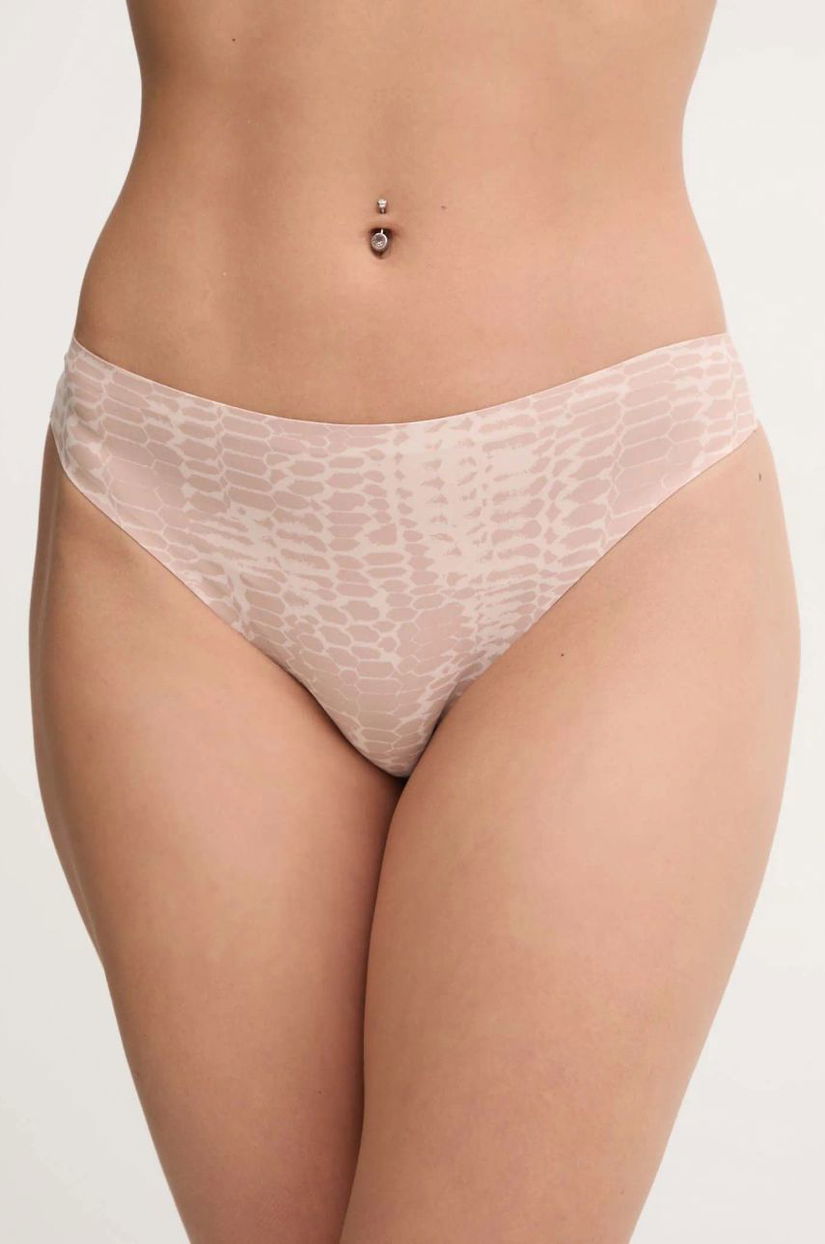 Chantelle tanga culoarea bej, C11D90