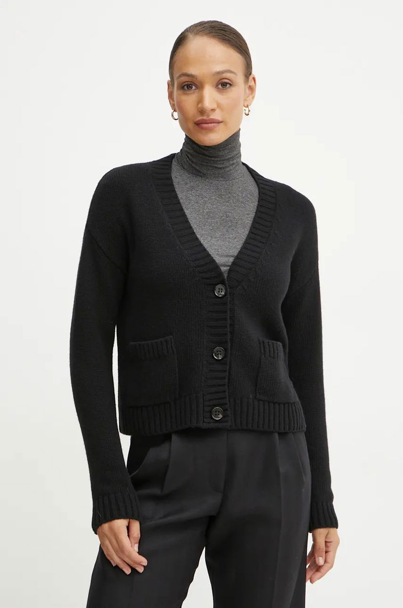 Weekend Max Mara cardigan din lână culoarea negru, 2425346042600