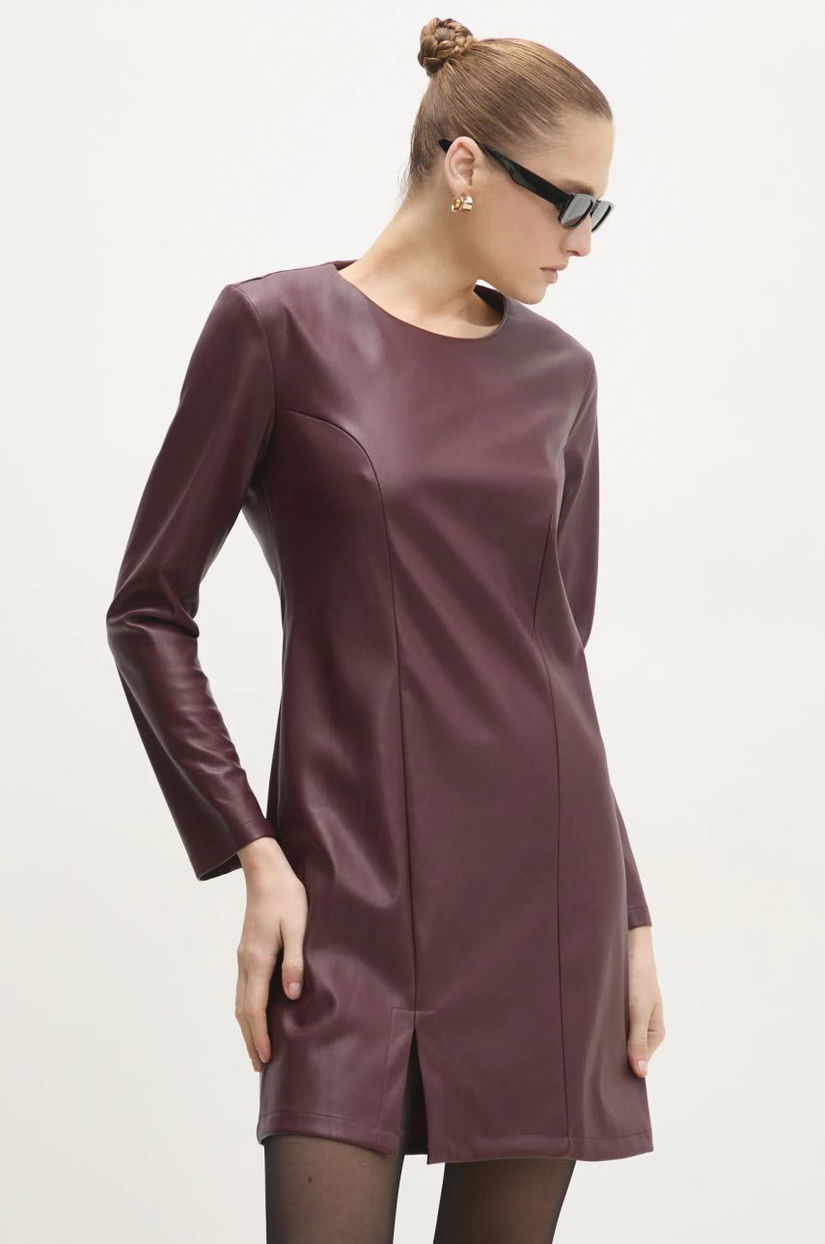 Answear Lab rochie culoarea bordo, mini, evazati