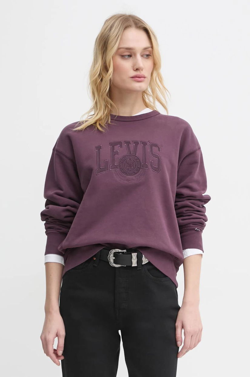 Levi's bluza femei, culoarea violet, cu imprimeu