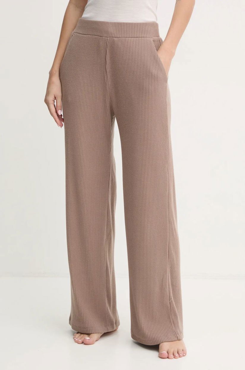 Abercrombie & Fitch pantaloni de trening culoarea bej, neted, KI147-4085