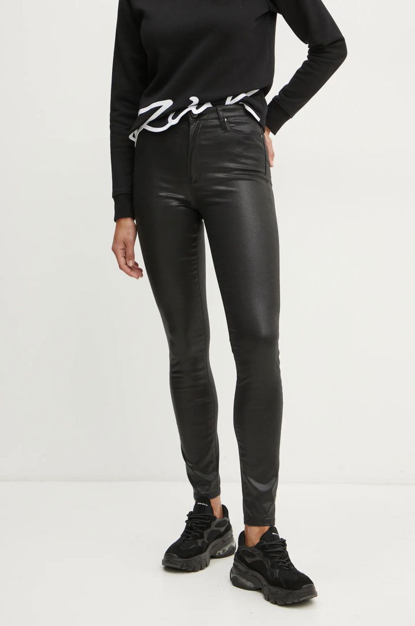 Karl Lagerfeld jeansi femei, culoarea negru, A1W10134