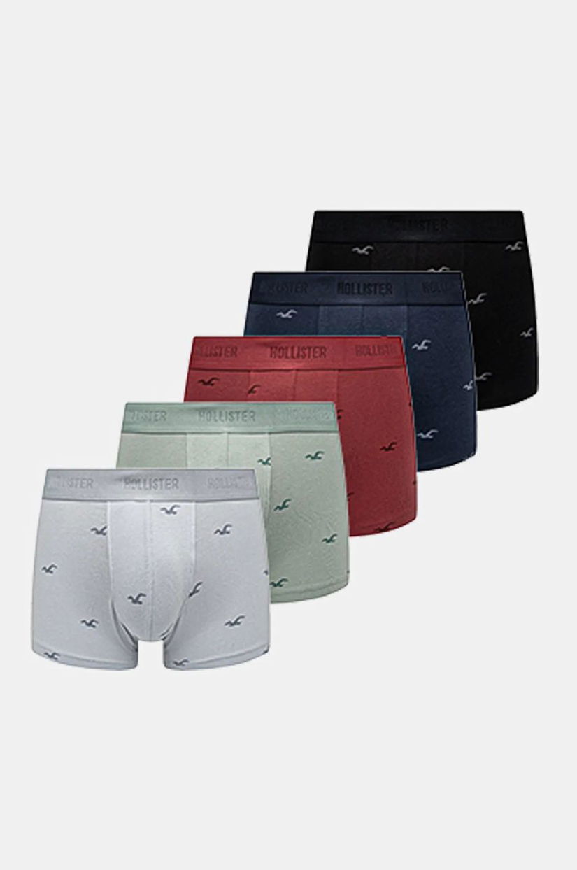 Hollister Co. boxeri 5-pack barbati, culoarea maro, KI314-4010